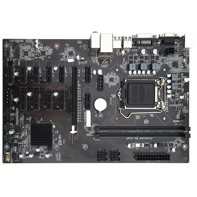 BTC 12 карт 12GPU 12PCI E добыча доска B250 эксперт 12P PRO LGA1151 DDR4 графика материнская