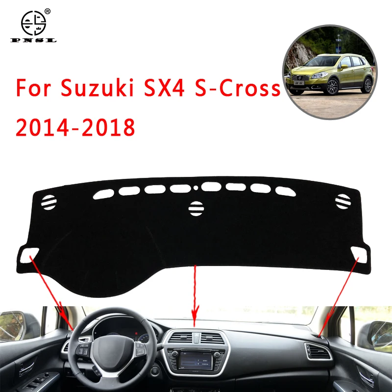 Крышка приборной панели автомобиля PNSL коврик для Suzuki SX4 S Cross 2014 2018 защита от