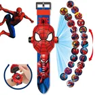Детские часы Disney с Микки и Минни, 3D проекция, мультяшный Человек-паук, Халк, принцесса, цифровая фотография, подарки на день рождения