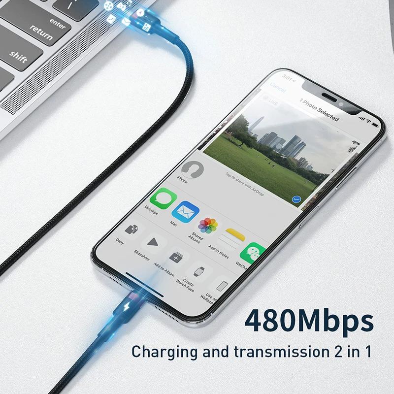 Кабель быстрой зарядки Baseus 18 Вт для Lightning PD iPhone 11 Pro X Max зарядный кабель передачи