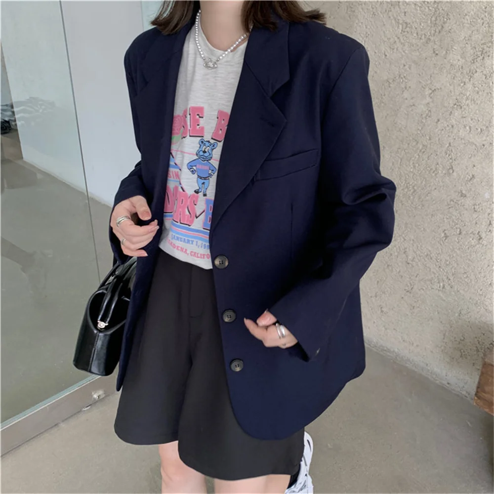 Женский блейзер HziriP однотонный шикарный топ для офиса осенняя уличная одежда в