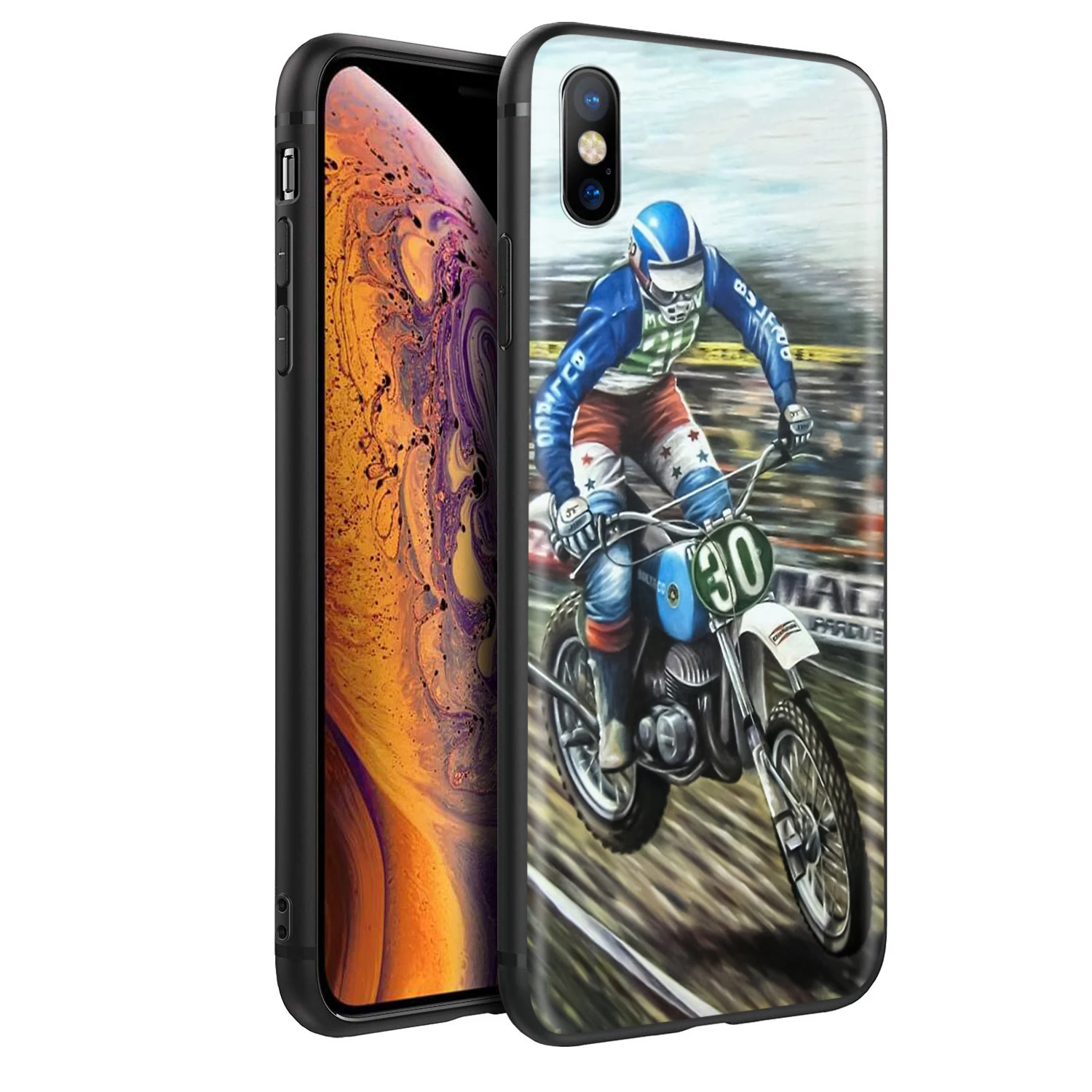 Силиконовый мягкий чехол YIMAOC в стиле ретро для мотокросса iPhone 12 Mini 11 Pro XS Max XR X 8 7 6 6S