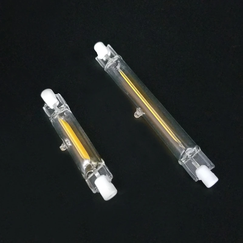 

Светодиодная стеклянная трубка R7S, лампочка с монолитным блоком светодиодов 78 мм, 15 Вт, 118 мм, 30 Вт, лампочка-кукуруза R7S J78, J118, сменная галоген...