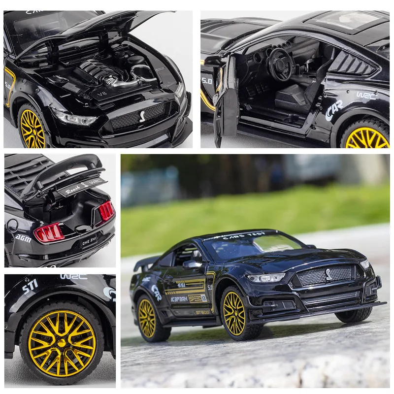 Модель автомобиля Ford Mustang Shelby GT500/GT350 1:32 высокая имитация суперкара модель из