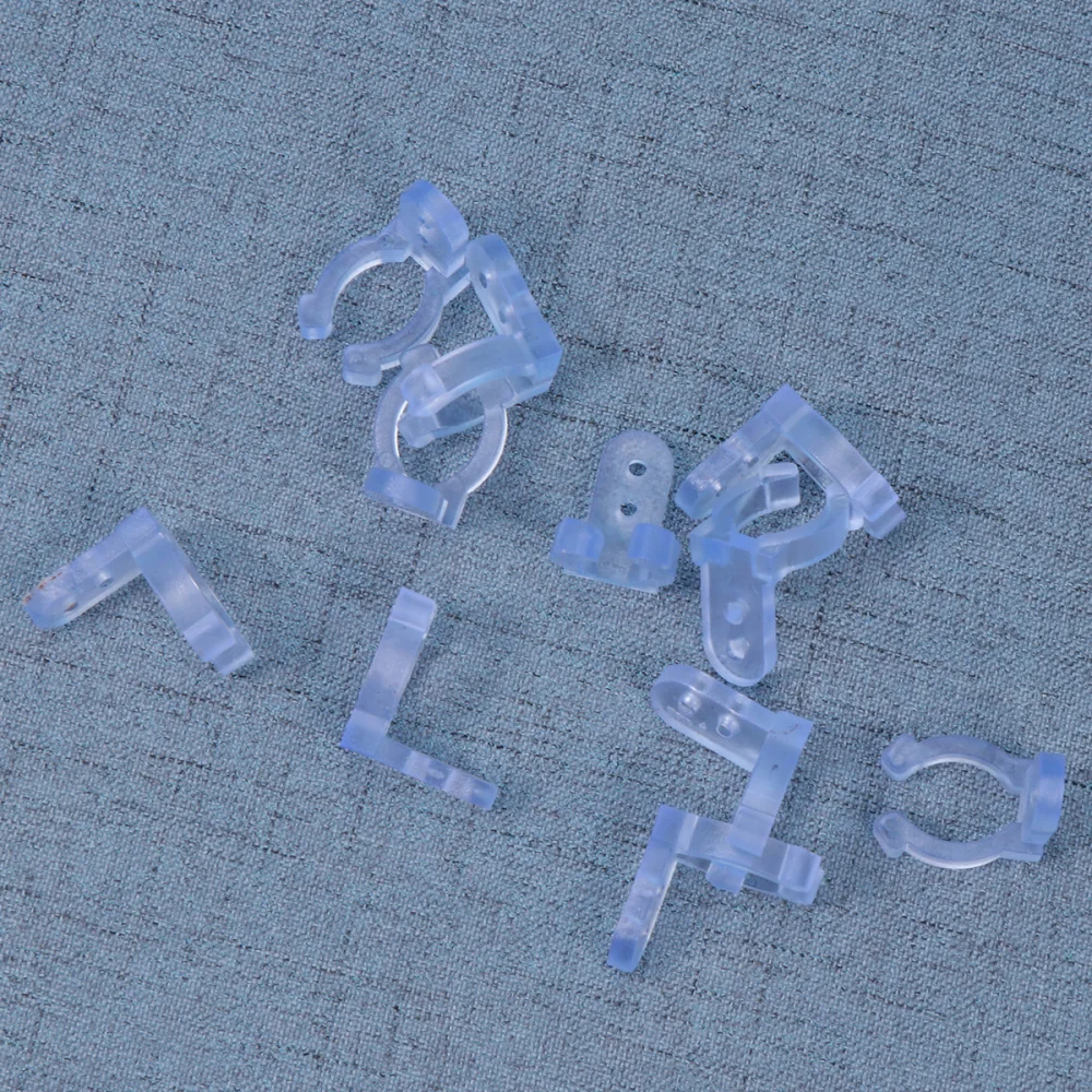 

100PCS/Pack Clear PVC LED Rope Light Clips Holder Durable Mounting Rope Light Clips for Round Rope Light