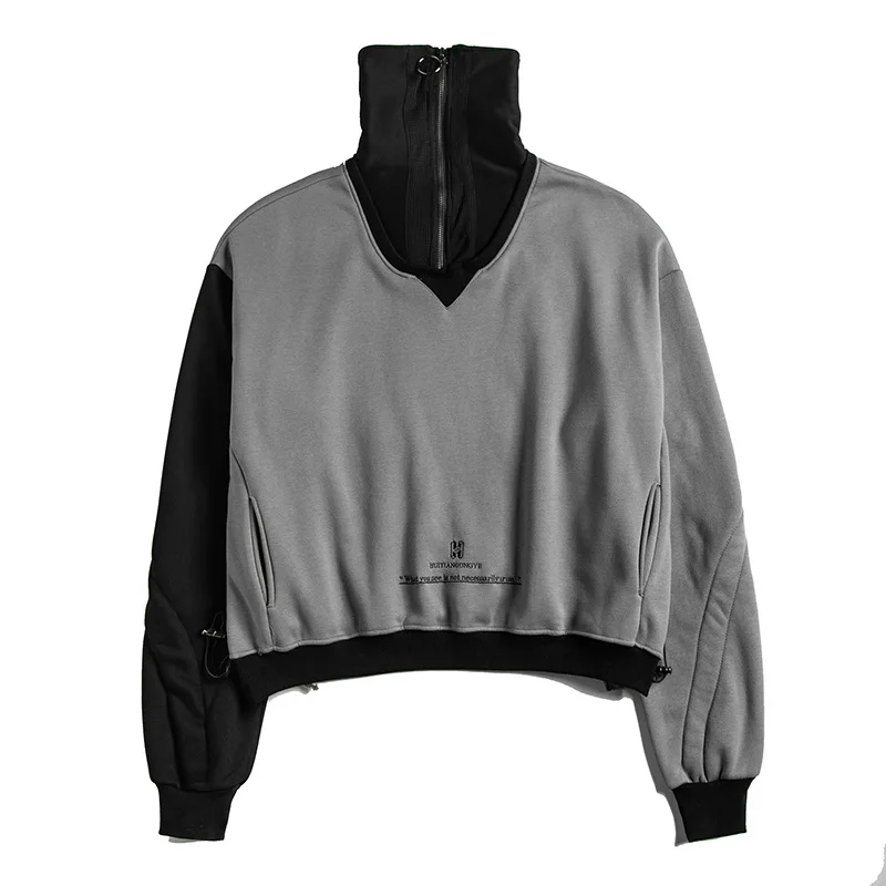 2020 модный весенний свитер с высоким воротом Мужская Уличная одежда Harajuku