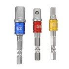 Переходник с шестигранной головкой, 12 дюйма, 14 дюйма, 38 дюйма, удлинитель, алюминиевый сплав, ударная отвертка, аксессуары для дрели