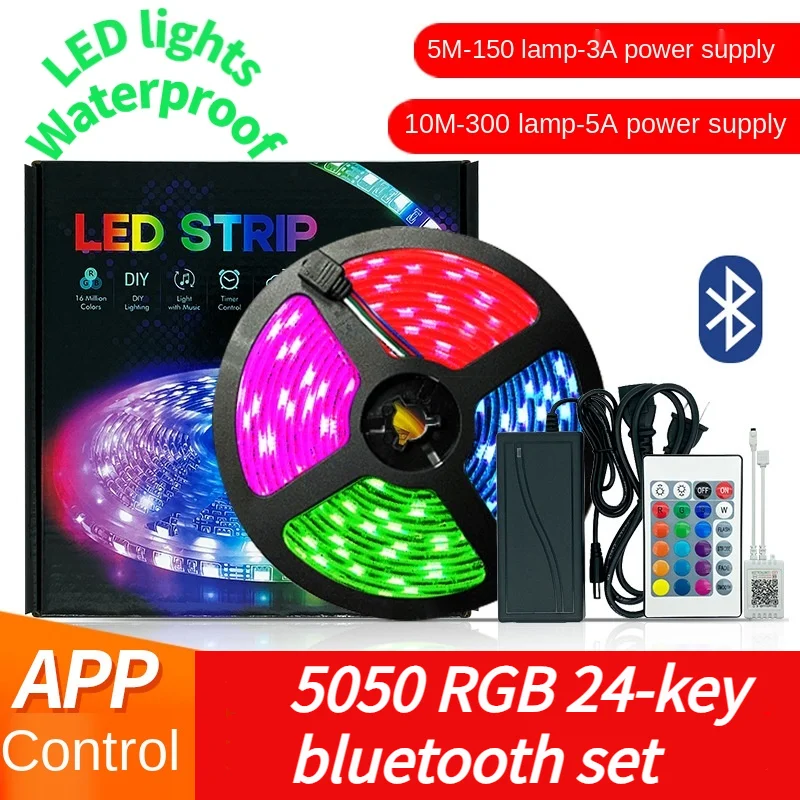 

Светодиодный светильник s с 5050RGB эпоксидной Водонепроницаемый 12V30 Bluetooth Смарт-приложение музыка светильник светодиодный свет бар набор свет...