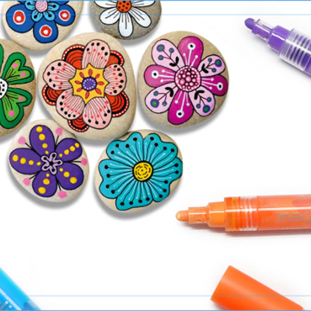 8 цветов/набор акриловых Краски Маркер для белой доски Керамика стекло Rock
