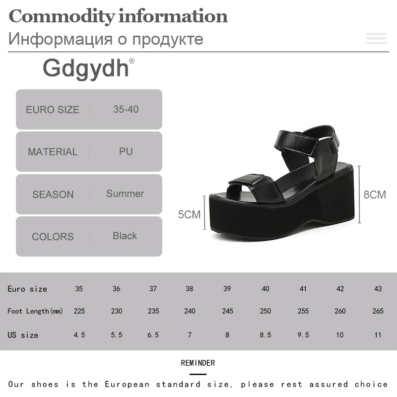 

Gdgydh Platform Heels Women Sandals Summer Leather Buckle Thick Bottom Beach Sandals 90Fashion Girls Light Weight Drop Ship