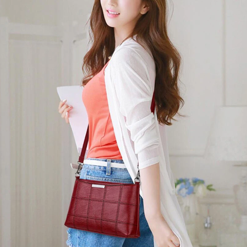 

Fashion Women Messenger Bags Design Girls' Shoulder Bags PU Leather Lady Pouch Bags Vintage Small Messenger Bag