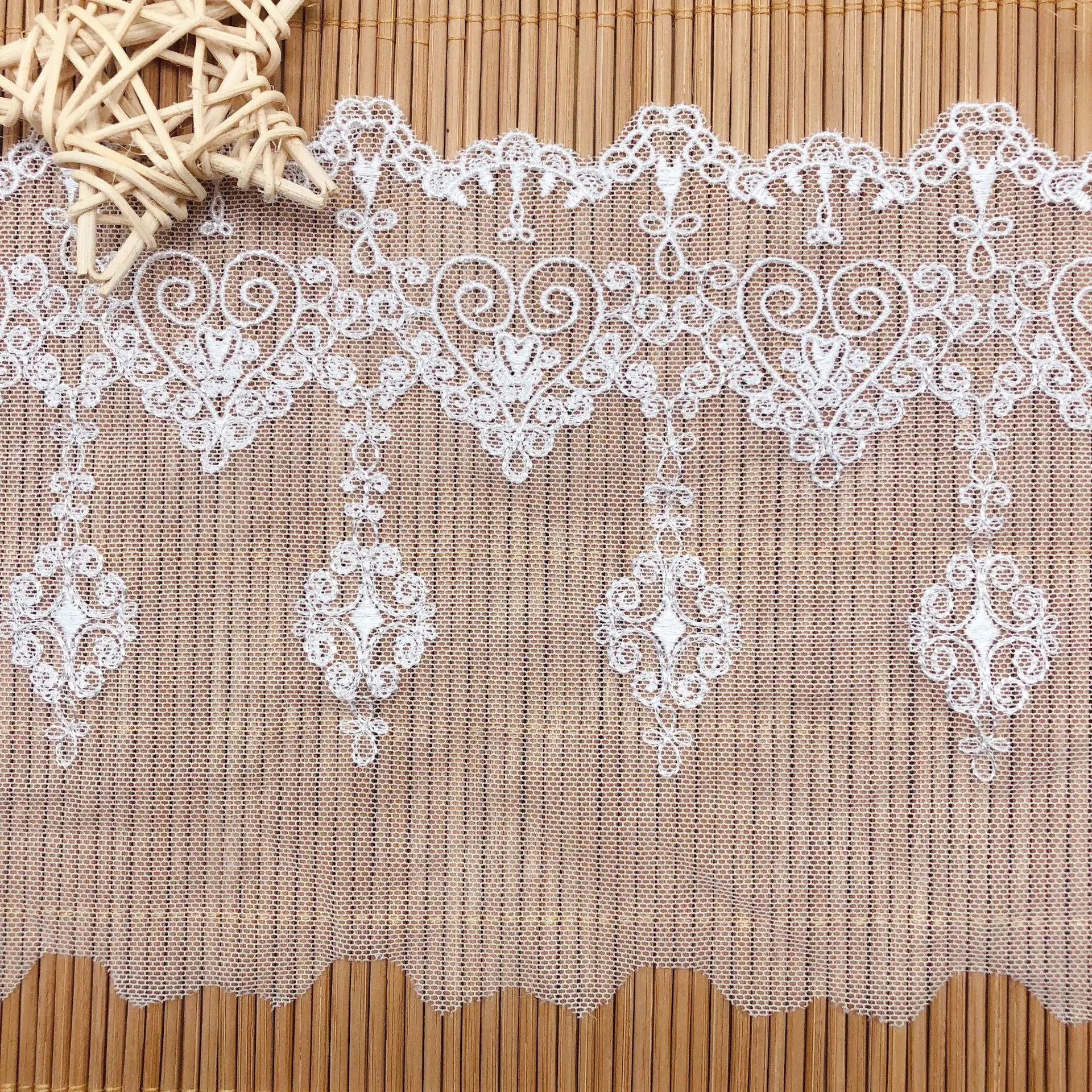 Свадебная фата шириной 14 см аксессуары пошива одежды ткань кружево лента-сетка