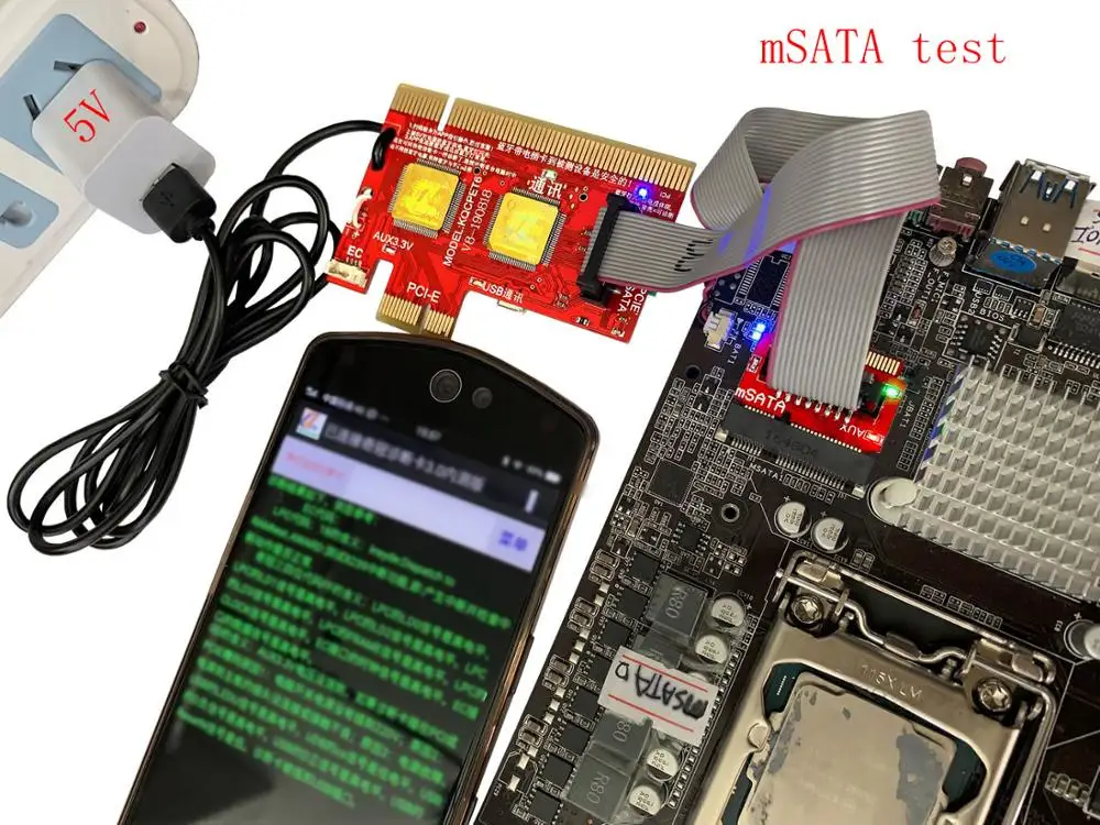 Тестовая карта PCIE для материнской платы домашнего телефона настольного