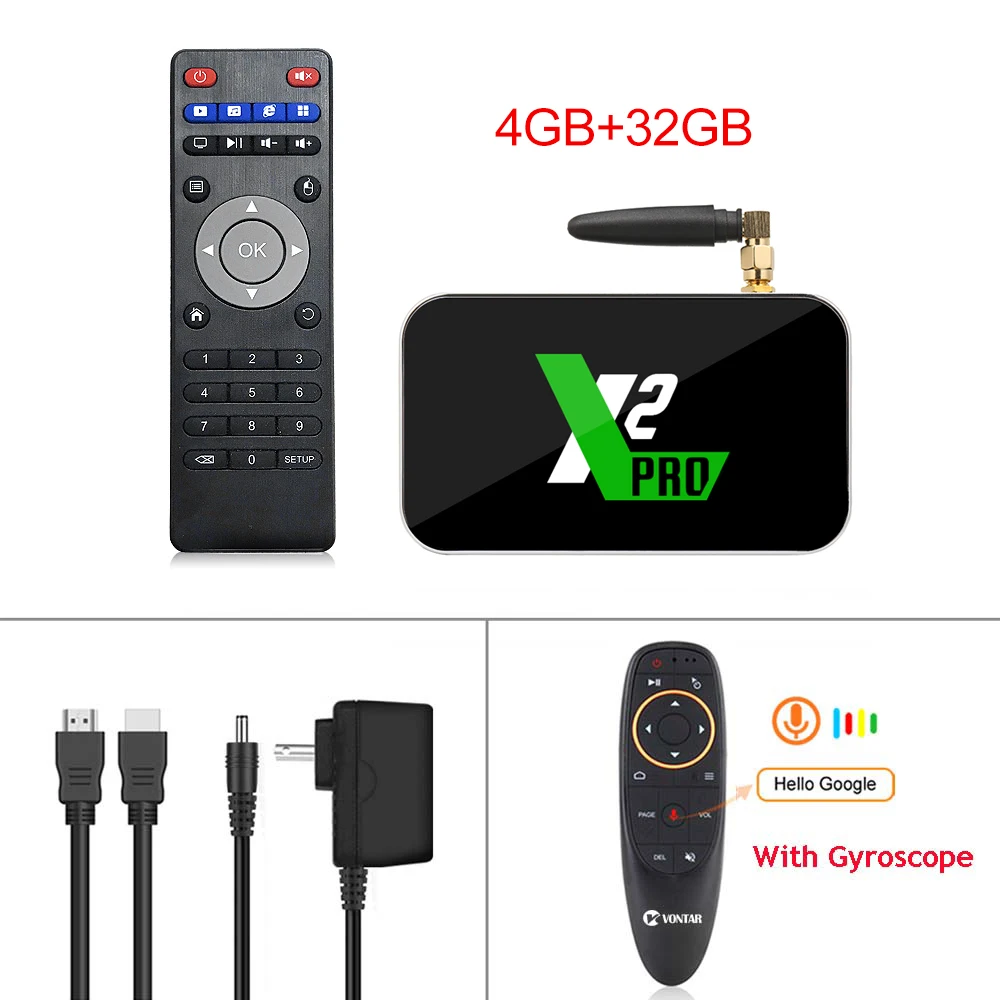 4GB 32GB G10 RC X2 Pro Smart tv Box 4 Гб ram DDR4 32 ГБ Android 9,0 tv Box S905X2 X2 cube 2 Гб 16 Гб медиаплеер 2,4G/5G WiFi 1000M 4K PK Ugoos x2 - Цвет: 4GB 32GB G10 RC