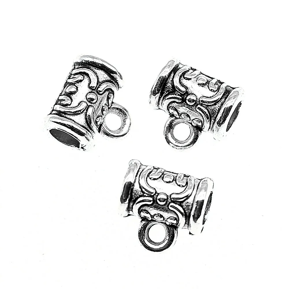 

40pcs 7x7x5mm Beads Bails Charms Charm Clip Clasp Bail Beads Charms For Jewelry Making Charm Beads Bails
