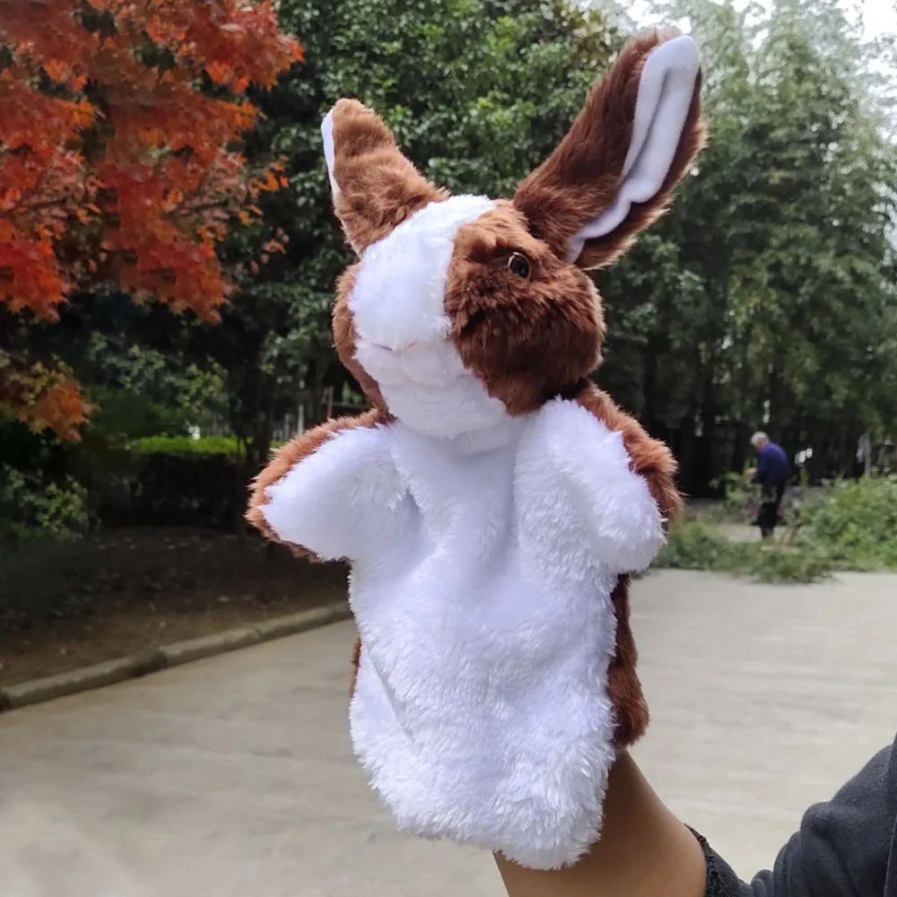 

1pc Kid Rabbit Hand Puppets Cartoon Role Play Toys Lovely Stuffed Puppet