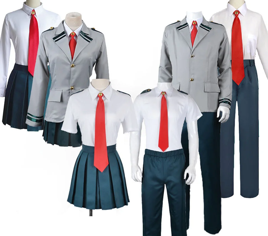 Anime BokuNo Cosplay My Hero Academia Summer Winiter Uniform Midoriya Izuku Bakugou Katsuki Gray Ochaco Uraraka Costume |