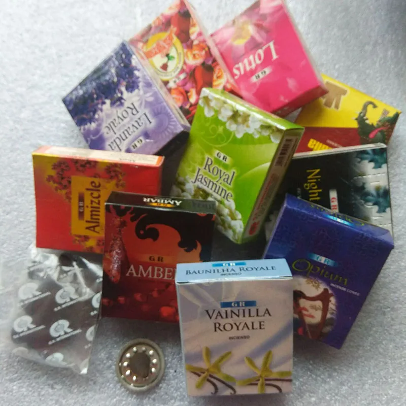 Натуральные Индийские благовония конусы 1 маленькая коробка медитация Жасмин