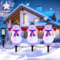 christmas snowman led outdoor holiday decoration light landscape street light suitable for holiday party garden courtyard lawn