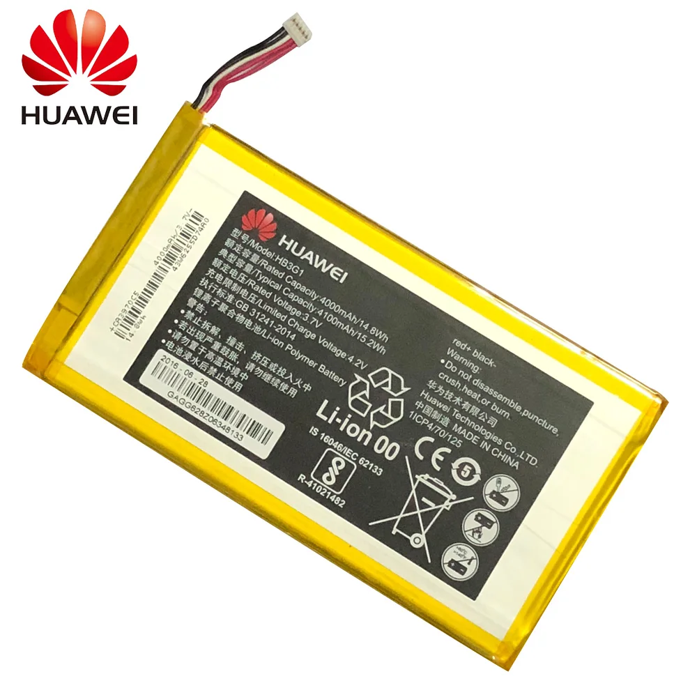 Оригинальный аккумулятор huawei HB3G1/HB3G1H 4000 мАч для Huawei MediaPad 7 Lite S7-301U 301W 302 303 701 931 Li-Ion |