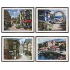 Наборы для вышивки крестиком в европейском городе, тканевые узоры без рисунка 11 14 карат, для шитья, рукоделия, для дома