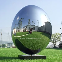 modern simple stainless steel mirror oval ball egg ball garden plaza mall lobby outdoor interior decoration ornaments sculpture