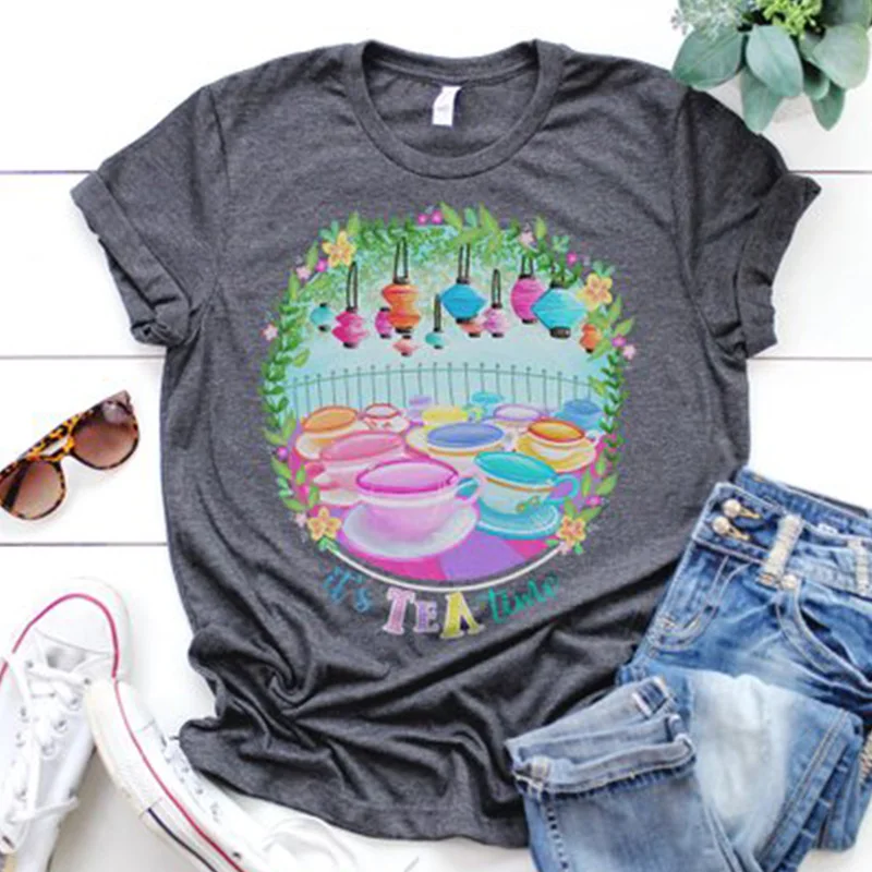 Крутая футболка с надписью Lover Reader Magic Tee Drink Me Женская Популярная радугой большие