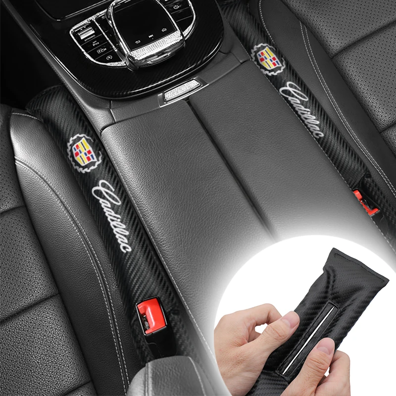 

Carbon Fiber Strip Car Leakproof Seat Gap Filler Plug Seat Gap Pad For Cadillac Escalade CTS SRX 1 2 BSP ATS XT5 XT6 Accessories