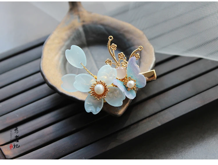 

Antiquity Hair Ornaments Flower Hair Clips Super Fairy Temperament Costume Headdress Hanfu accessories Duckbill clip Cosplay