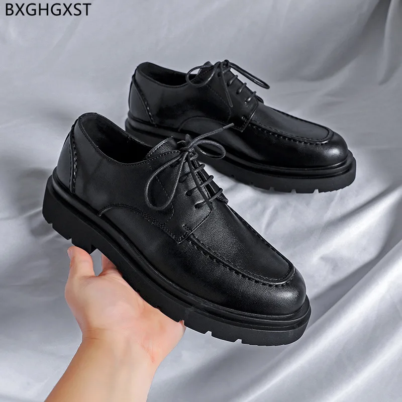 

Black Mens Wedding Dress Shoes Platforms Casual Business Shoes Men Formal Men Shoes Leather Chaussure Homme Zapatos De Hombre