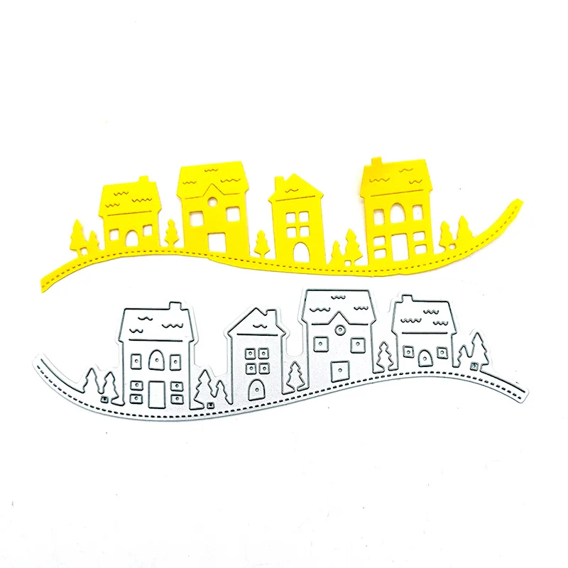 Julyarts домики и деревья ремесленные штампы Новые поступления металлические