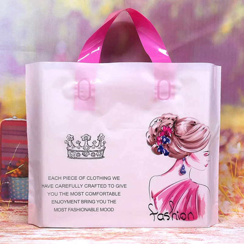 10 шт./лот горячая распродажа толстые пластиковые пакеты для покупок с