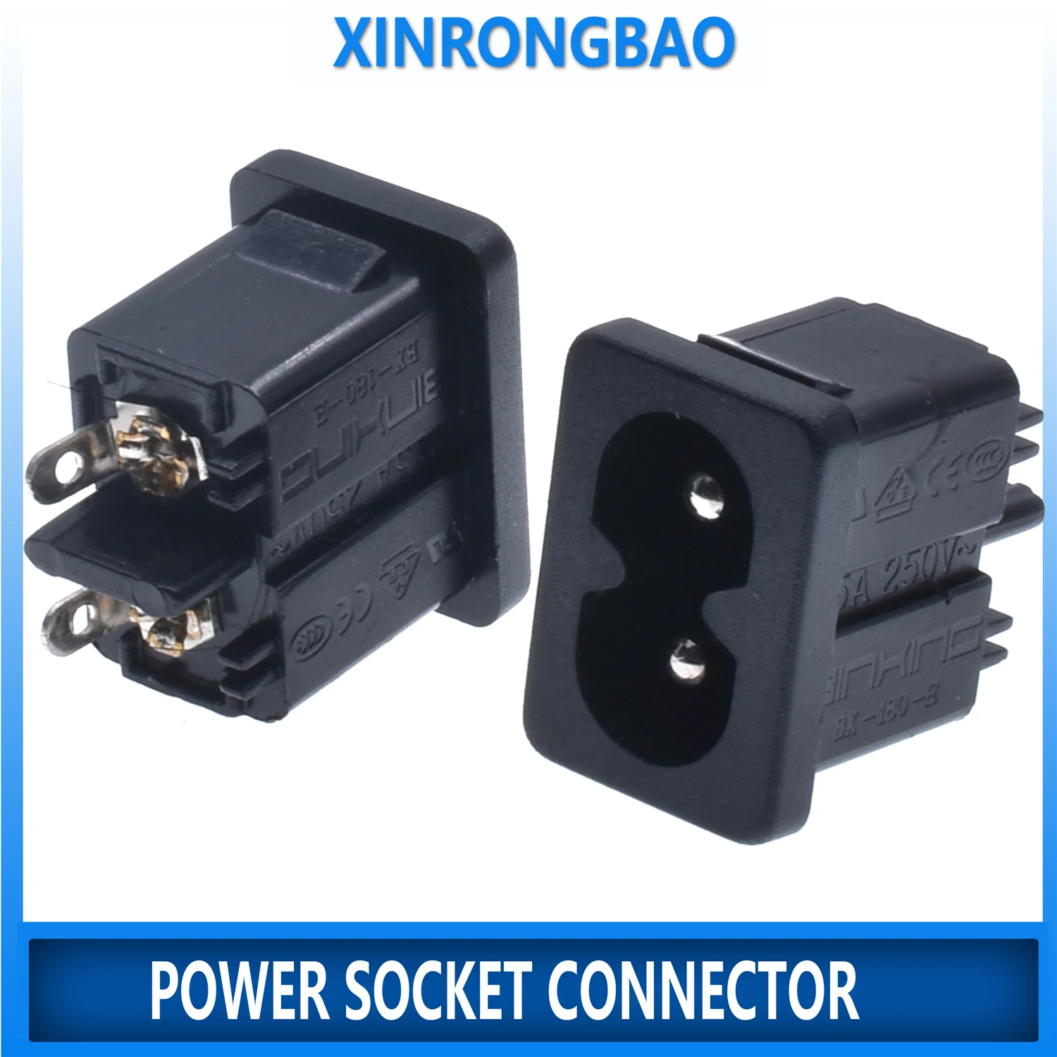 Хорошее качество AC C8 power socke черная штепсельная вилка IEC320 разъем питания 250 в А 2