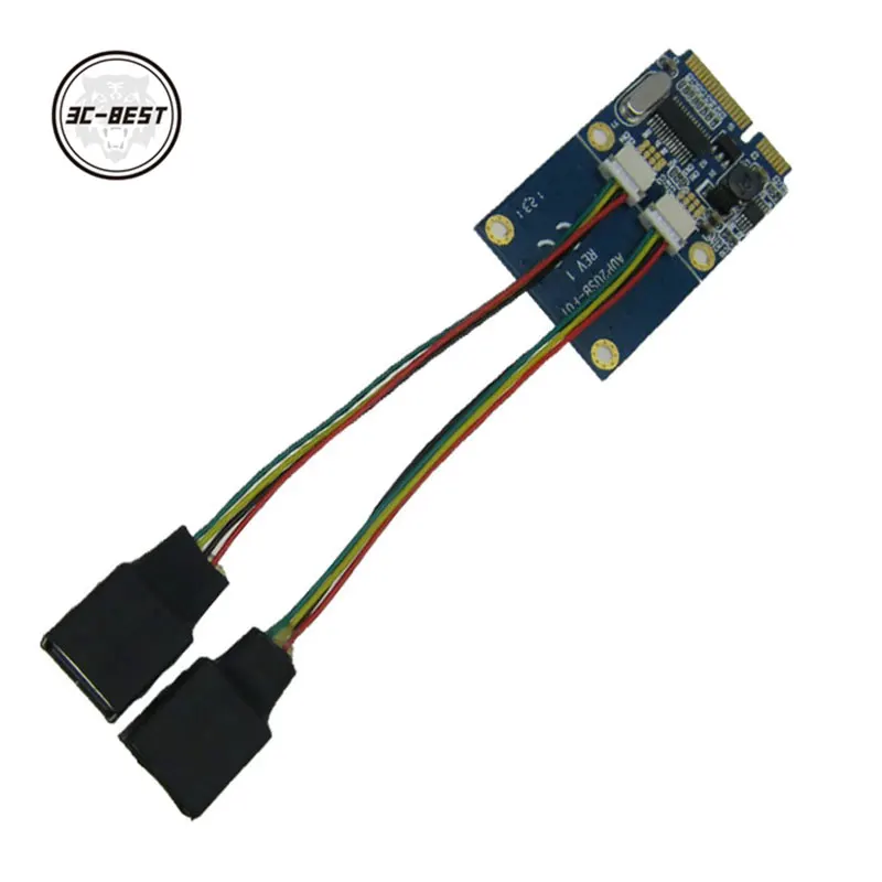 Mini Pcie to dual USB interface adapter laptop Mini ITX Mini PCI Express to 2 usb2.0 card ADP02401