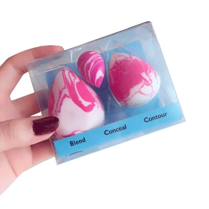 3 шт. косметический порошок слоеный набор многоцветный макияж губчатый смеситель