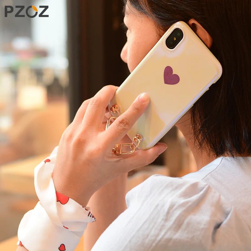 PZOZ Phone Case lanyard Strap For iPhone X XS MAX XR Shockproof Protection Case Anti-loss DIY Hang Wave Rope Fashion Neck Strap