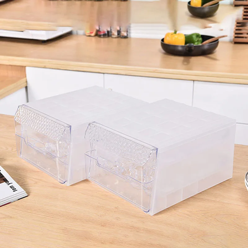 Ящик для хранения яиц двухуровневый прозрачный кухонный ящик с 34 ячейками защита