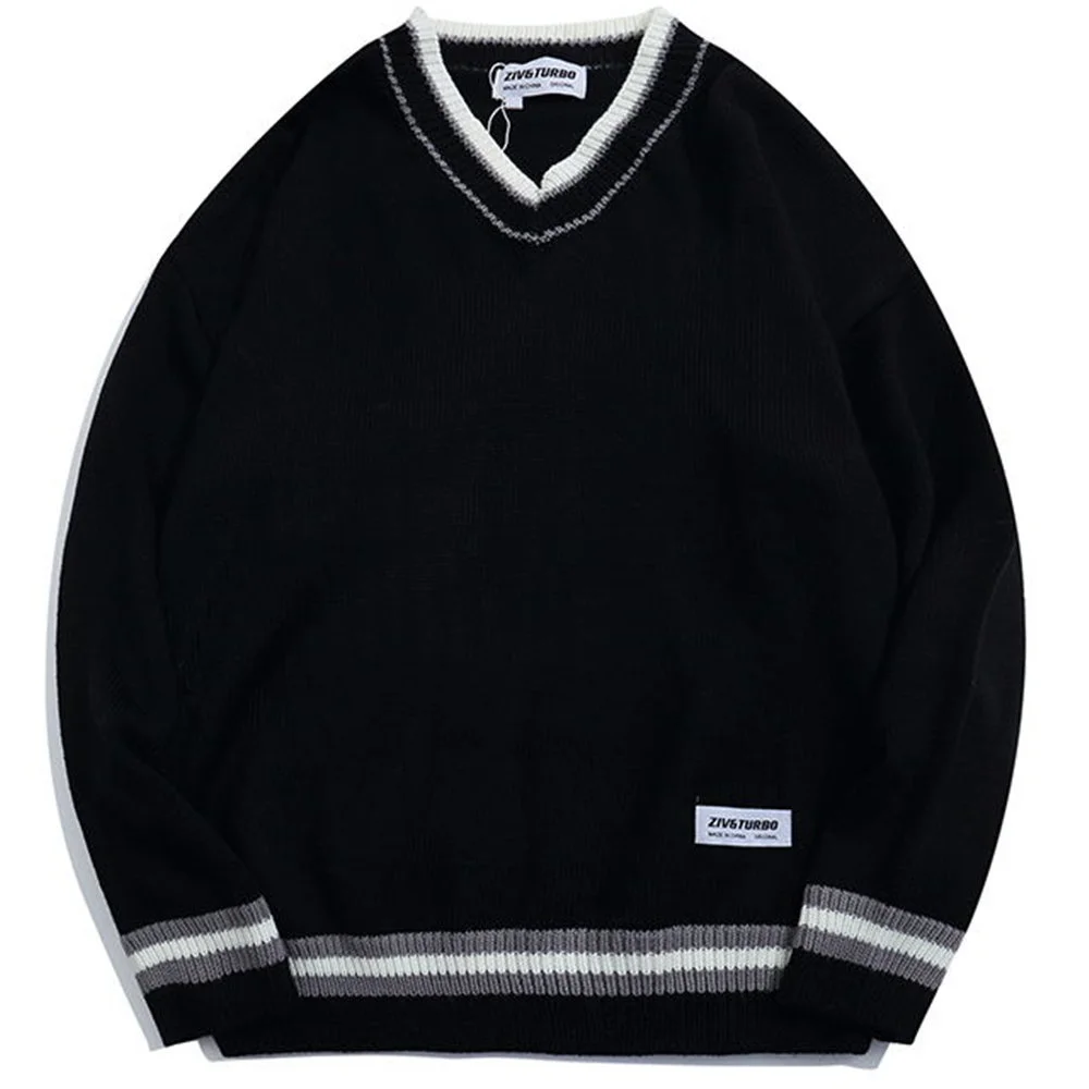 

Пуловеры 2022 мужские свитера с вышитыми буквами уличная одежда большого размера Harajuku с вырезом лодочкой трикотажный Мужской пуловер Одежда ...