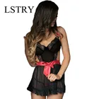 Сексуальная кружевная эротическая ночная рубашка, нижнее белье, ночное белье, женское летнее Прозрачное платье для сна, сплошная кружевная Пижама, банное платье, ночная рубашка