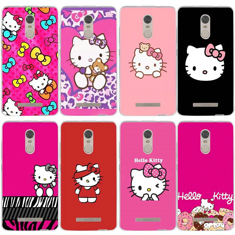 Чехлы для телефонов из мягкого ТПУ в стиле Hello Cat Kitty Xiaomi Redmi Mi Note 3S 4X 4A 6 5 5S 5A 8 A1 Pro Plus