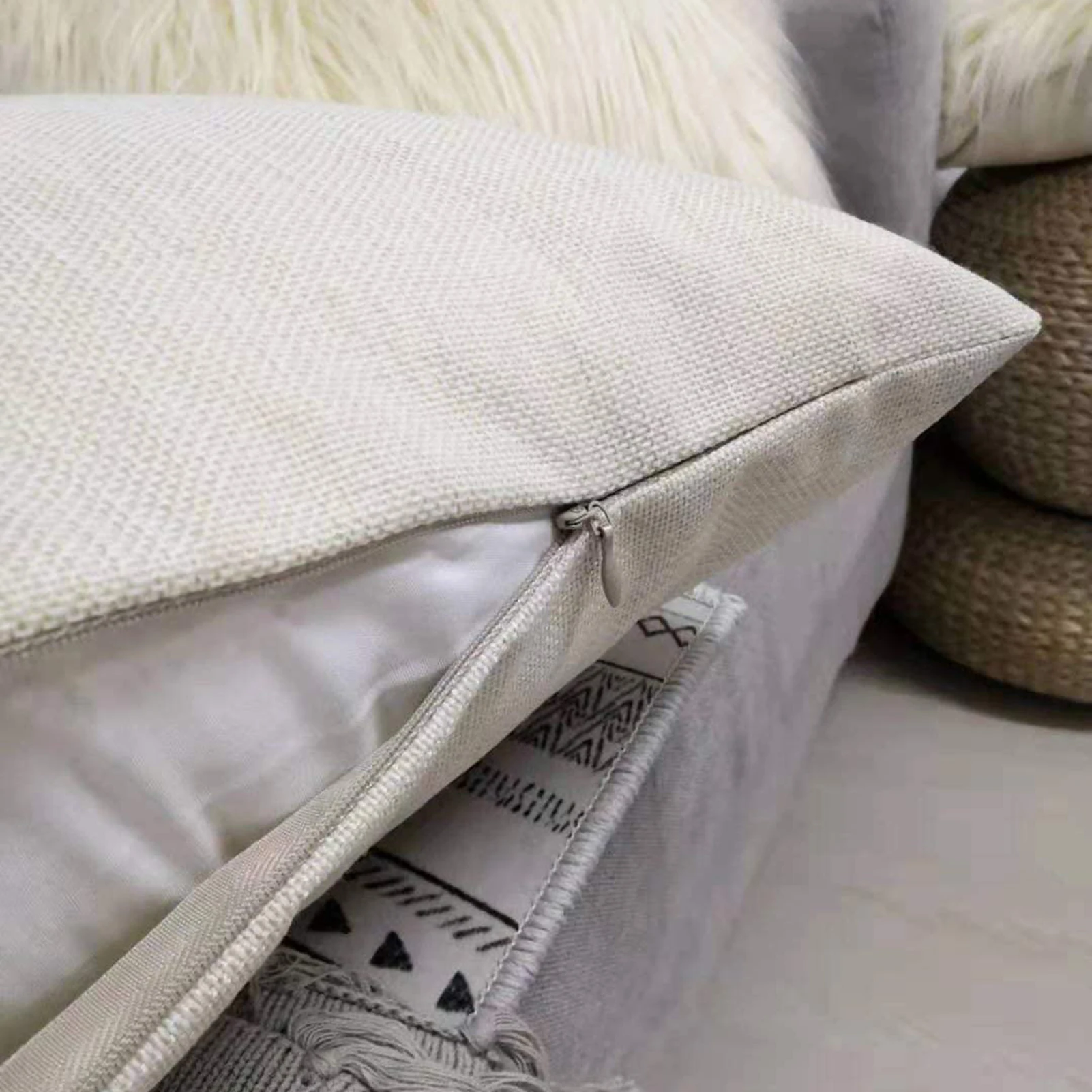 

Islamic Eid Mubarak Cushion Cover Decoration Home Ramadan Decor Cotton Sofa Mosque Muslim Decorative Pillowcase 45X45CM
