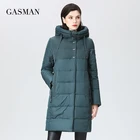 GASMAN 2022 женская зимняя куртка длинная Повседневная теплая пуховая куртка Женская парка с воротником-стойкой и капюшоном на молнии Женское пальто 17616