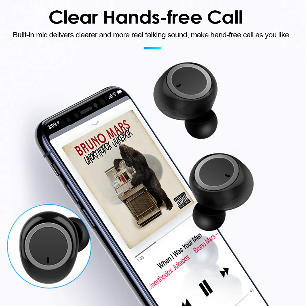 SQ W1 TWS беспроводные Bluetooth наушники Наушники BT5.0 с шумоподавлением и сенсорным