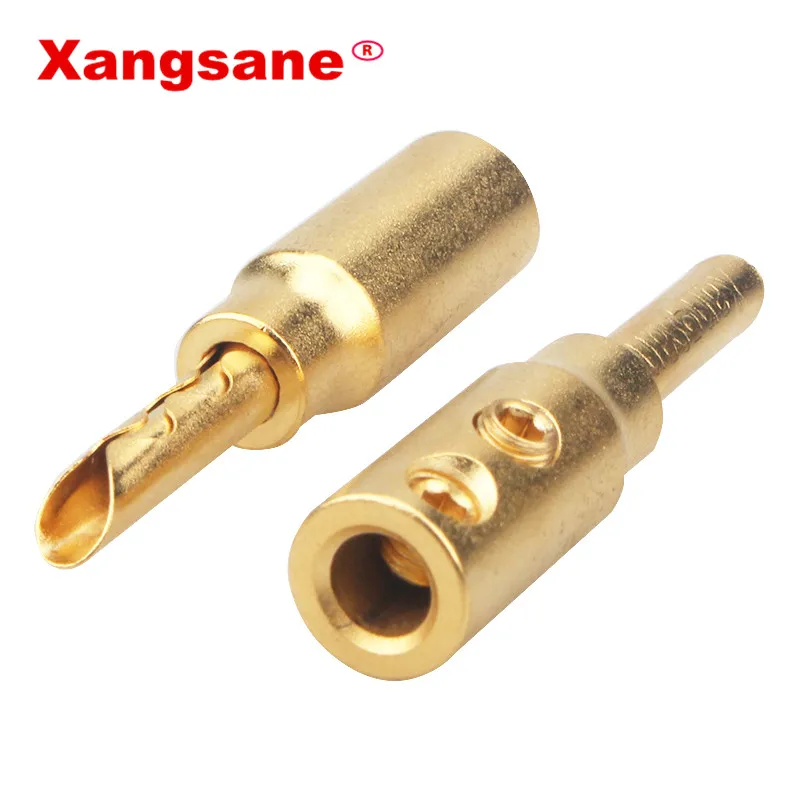 8 шт 50 в наборе 100 шт. чистой меди кирпич песчано-позолоченный штекер банан