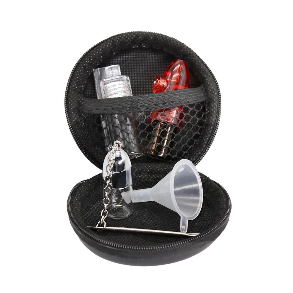 

Snuff Set Glass Snuff Sniffer Snorter Dispenser + Glass Pill Bottle + Plastic Funnel + Snuff Jar with Spoon Smoking Pipe