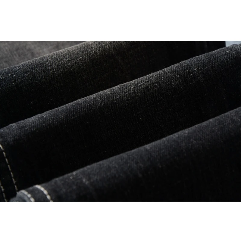 Джинсы с черным принтом мужские модные дизайнерские брендовые джинсы логотипом