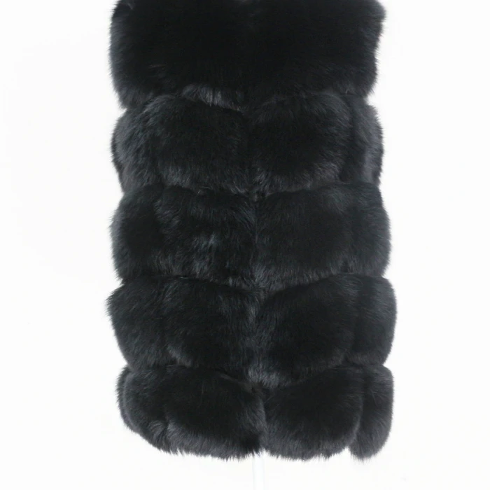 Женская куртка с воротником-стойкой OFTBUY уличная теплая из натурального меха лисы