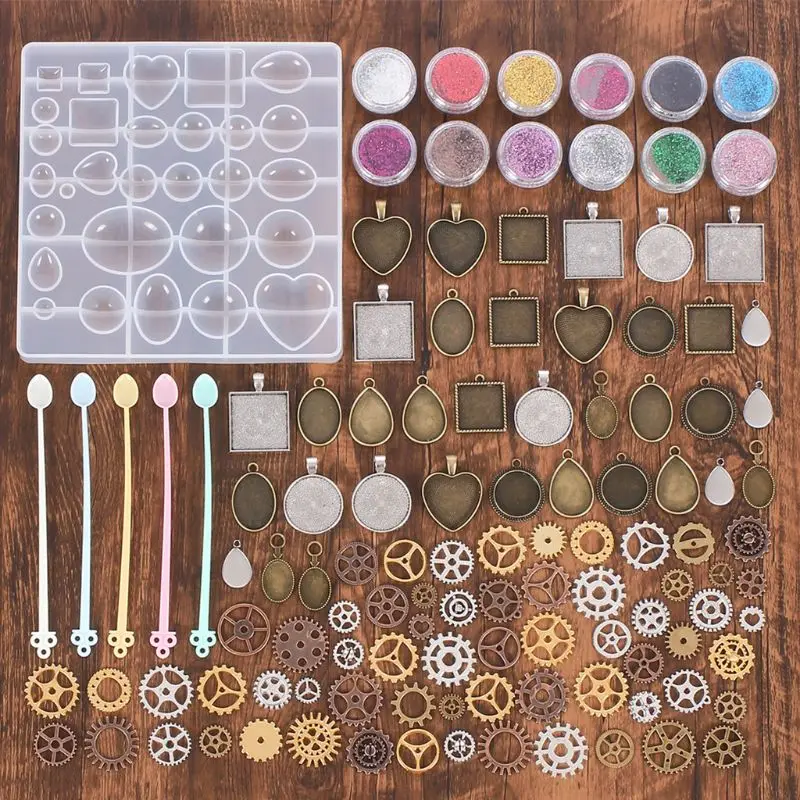 

1Set Silicone Crystal Epoxy Hanging Ornaments Mold Pendant Casting Mould Handmade DIY Crafts Jewelry Making Tools