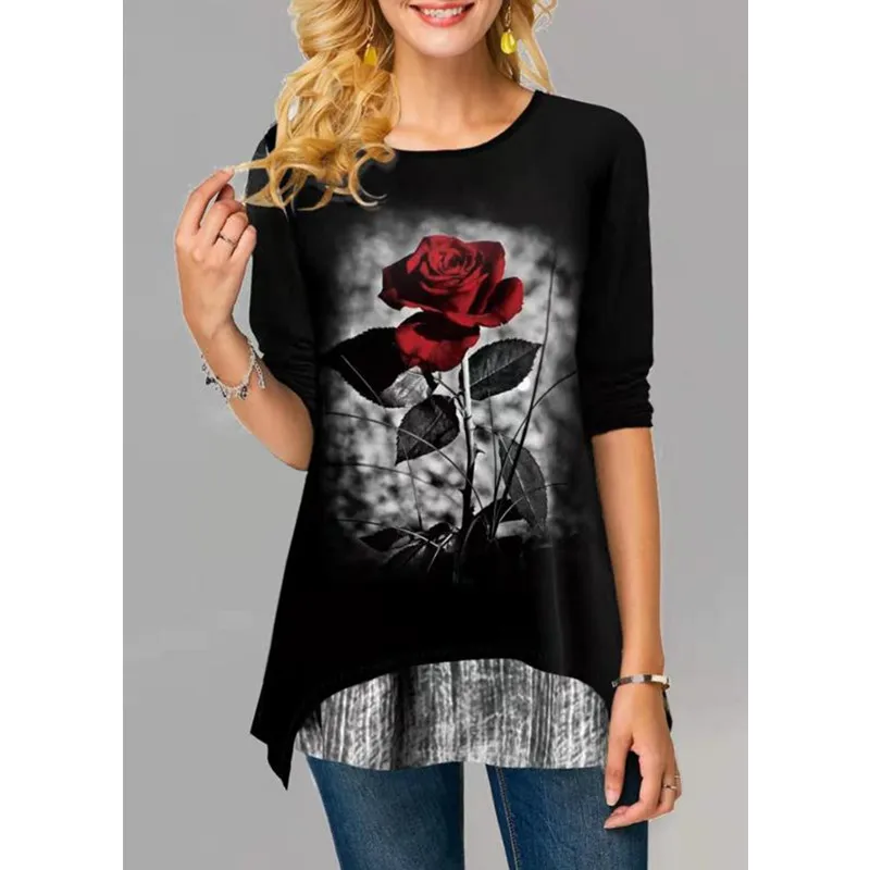 Новинка 2020 модная Осенняя женская рубашка с градиентным принтом хлопковая