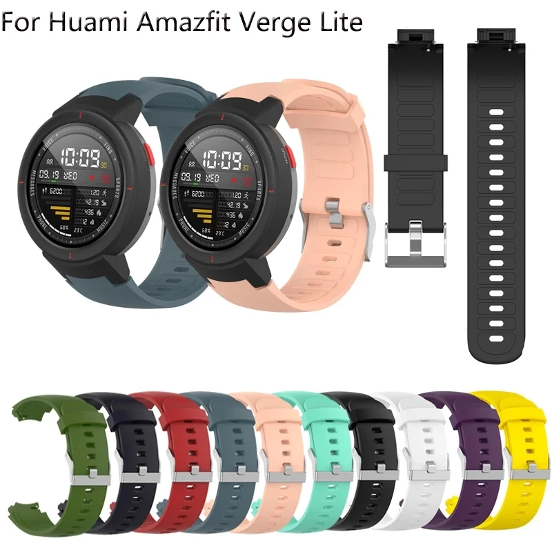 

Silicone Watchband for Xiaomi Huami 3 Amazfit Verge Watch band Replacement Belt for AMAZFIT VERGE A1801 Wrist Bracelet Straps